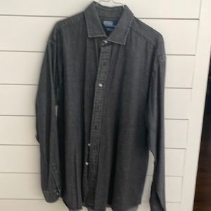 Ralph Lauren Polo Westerton Cotton shirt, XL, slate denim color